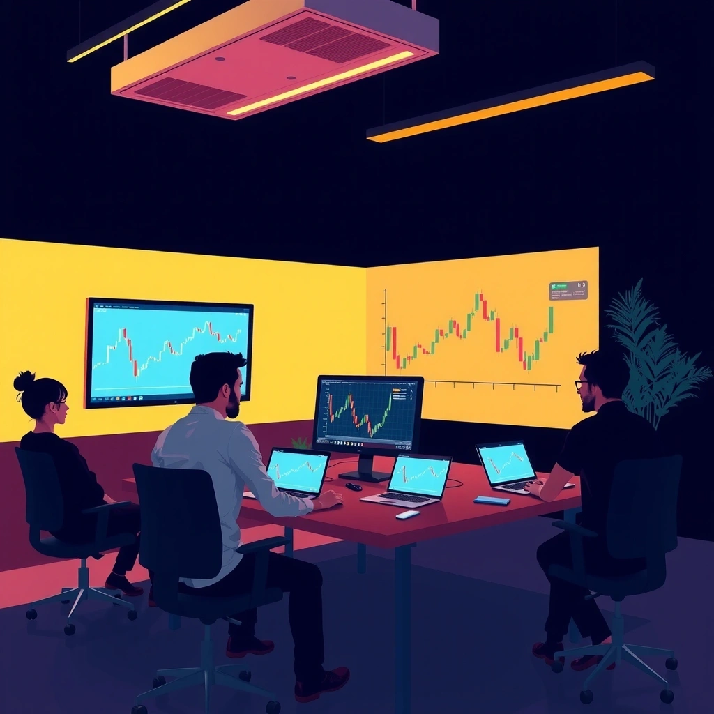 Equipo de desarrollo trabajando en simuladores financieros